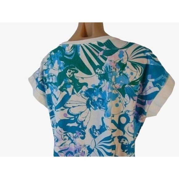 Disney Store Womens Splatter Princess Print Light Sweatshirt Knit Top XL Organic - Picture 5 of 8